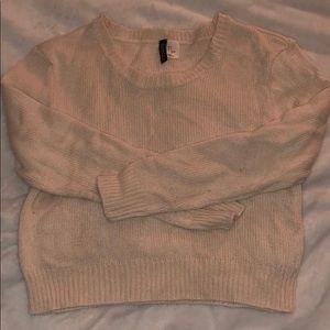 Light pink semi-cropped sweater
